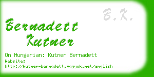 bernadett kutner business card